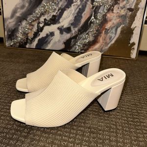 MIA Stretch knit mule sandal